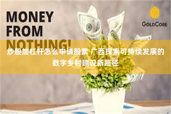 炒股加杠杆怎么申请股票 广西探索可持续发展的数字乡村建设新路径