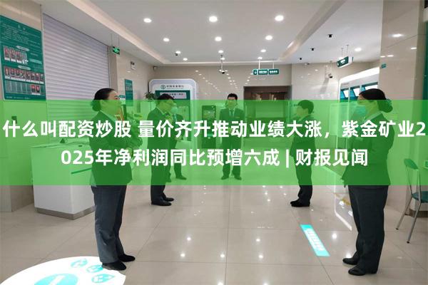 什么叫配资炒股 量价齐升推动业绩大涨，紫金矿业2025年净利润同比预增六成 | 财报见闻