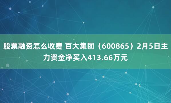 股票融资怎么收费 百大集团（600865）2月5日主力资金净买入413.66万元