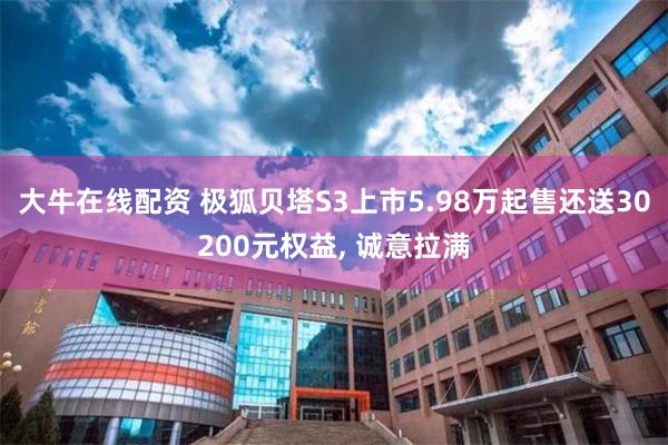 大牛在线配资 极狐贝塔S3上市5.98万起售还送30200元权益, 诚意拉满