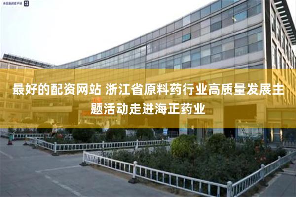 最好的配资网站 浙江省原料药行业高质量发展主题活动走进海正药业