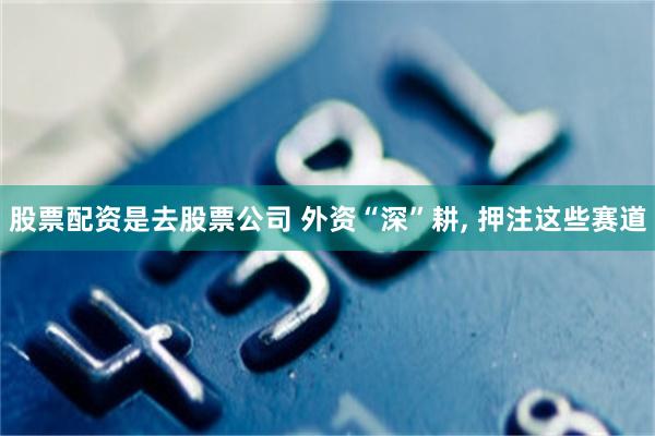 股票配资是去股票公司 外资“深”耕, 押注这些赛道