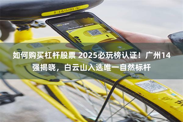 如何购买杠杆股票 2025必玩榜认证！广州14强揭晓，白云山入选唯一自然标杆