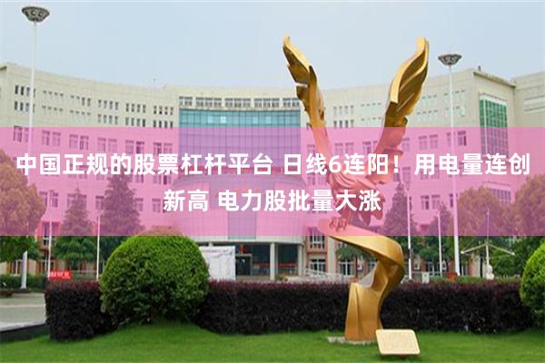 中国正规的股票杠杆平台 日线6连阳！用电量连创新高 电力股批量大涨