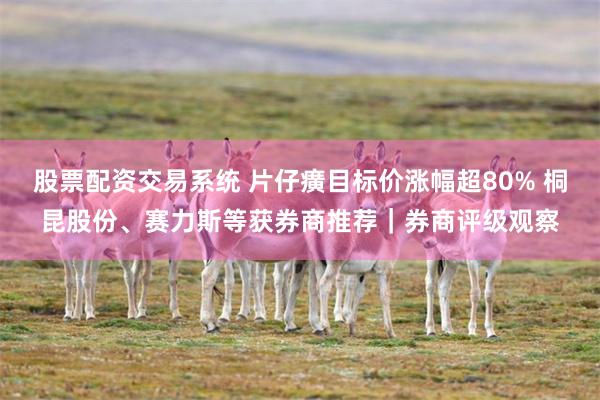 股票配资交易系统 片仔癀目标价涨幅超80% 桐昆股份、赛力斯等获券商推荐｜券商评级观察
