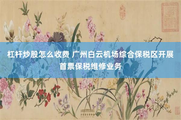 杠杆炒股怎么收费 广州白云机场综合保税区开展首票保税维修业务