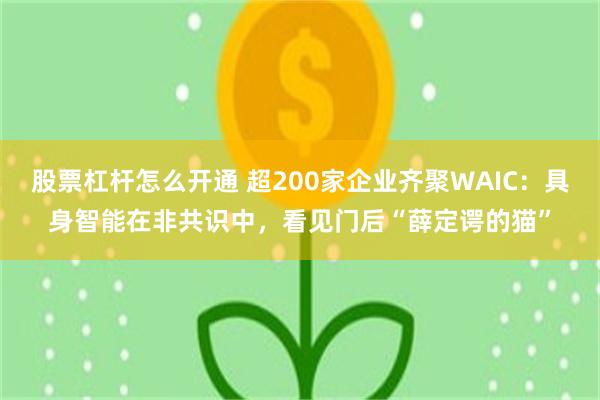 股票杠杆怎么开通 超200家企业齐聚WAIC：具身智能在非共识中，看见门后“薛定谔的猫”