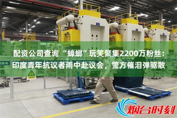 配资公司查询 “蟑螂”玩笑聚集2200万粉丝：印度青年抗议者雨中赴议会，警方催泪弹驱散