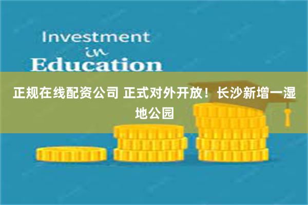 正规在线配资公司 正式对外开放！长沙新增一湿地公园