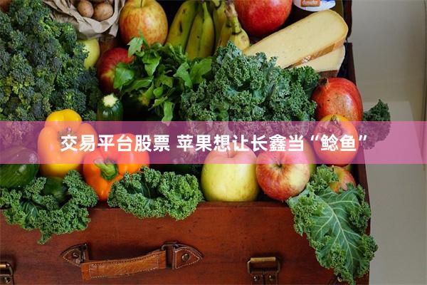 交易平台股票 苹果想让长鑫当“鲶鱼”
