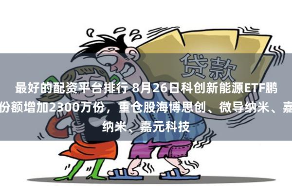 最好的配资平台排行 8月26日科创新能源ETF鹏华基金份额增加2300万份，重仓股海博思创、微导纳米、嘉元科技